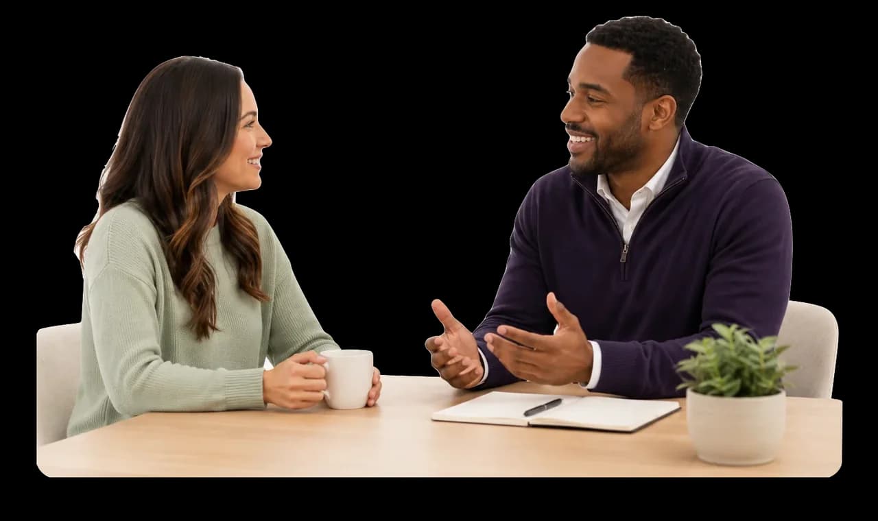 A loan advisor meeting with a client